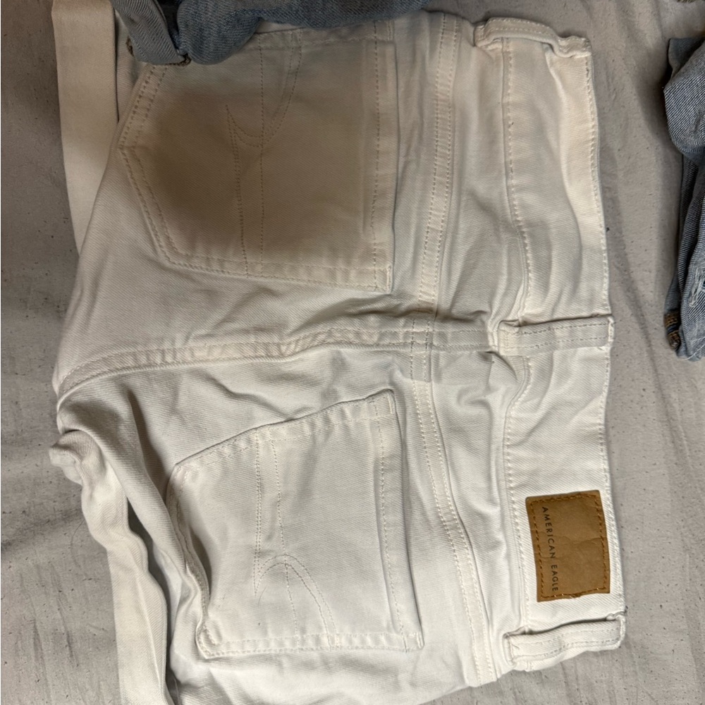 american eagle girls sz 000 Set of Three Denim Shorts in Blue and White - Picture 9 of 14